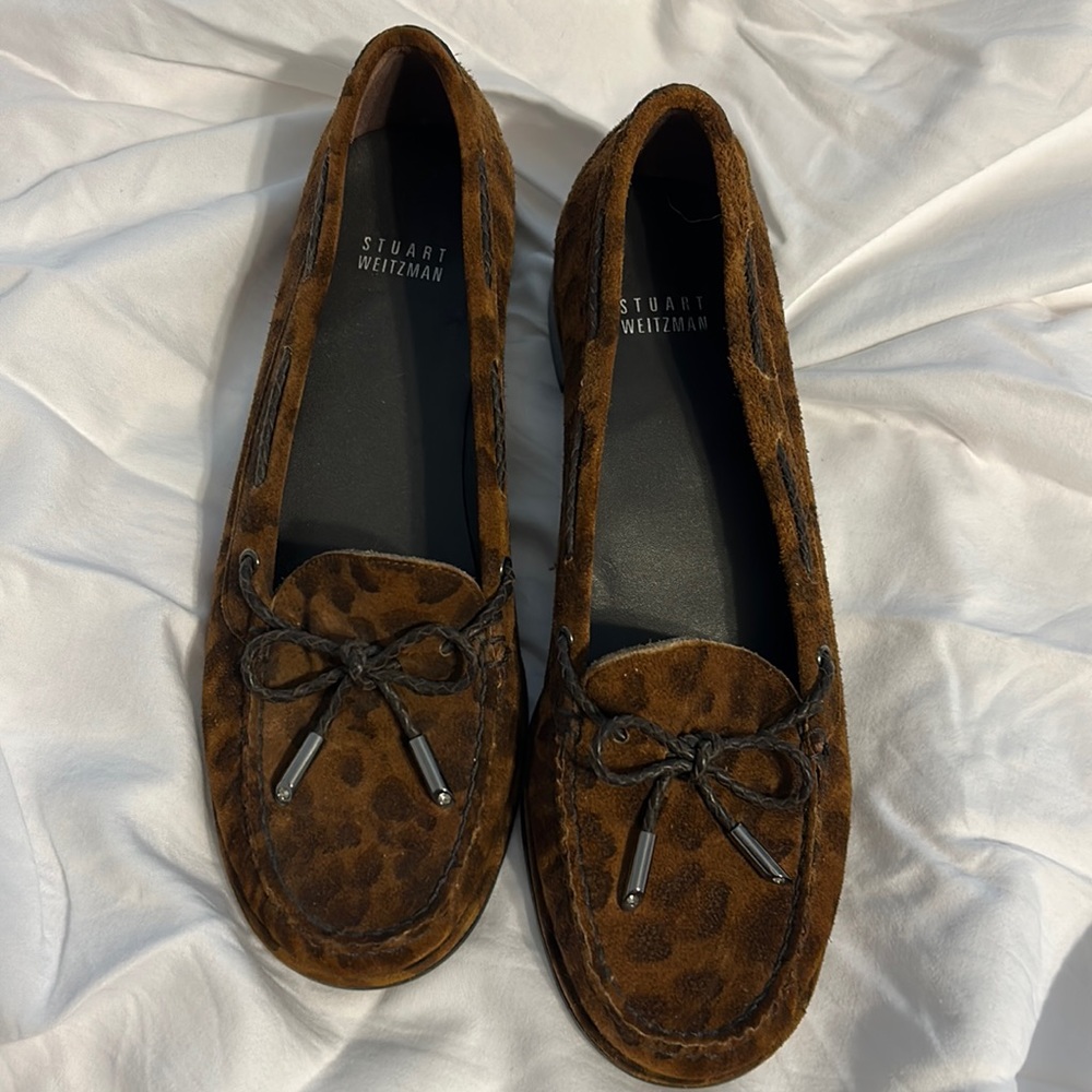 Stuart Weitzman Brown Leopard Flats
